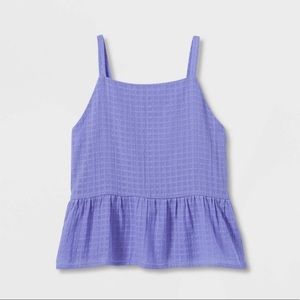 NWT* Girls’ Woven Peplum Tank Top- Art Class, PURPLE L (10/12)